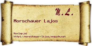 Morschauer Lajos névjegykártya