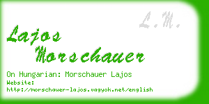 lajos morschauer business card
